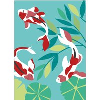 Canevas retors mat imprimé carpes koi DMC - DMC - Mondial Tissus