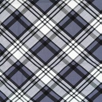 Tissu popeline viscose carreaux écru bleu - Mondial Tissus