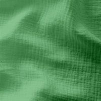 Tissu double gaze Gaby uni basilic vert - Mondial Tissus