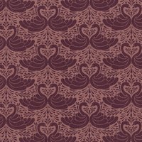 Tissu coton enduit bordeaux cygne cœur rose - AU Maison - A.U Maison - Mondial Tissus