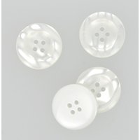 Boutons contours galbés blanc 25 mm - MT - Mondial Tissus