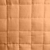 Tissu matelassé double gaze carreaux uni melon - DOMOTEX - Mondial Tissus