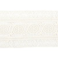 Ruban dentelle écru deux bandes - Mondial Tissus
