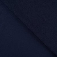 Maille éponge envers polaire unie douce bleu marine - Mondial Tissus