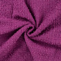 Tissu tweed rayures texturées magenta - Mondial Tissus