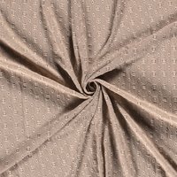 Tissu crêpe polyester petit rond ajouré beige - Mondial Tissus