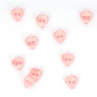 Boutons forme cœur rose clair 10 mm MT - MT - Mondial Tissus