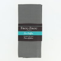 Grand coupon tissu uni 142x70cm viscose gris anthracite - Frou Frou - Mondial Tissus