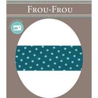 Biais 20mmx2m pois turquoise foncé - Frou Frou - Mondial Tissus