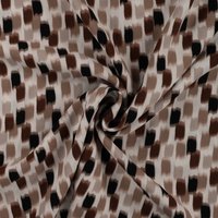 Tissu viscose chally imprimé rayures abstraites beige - Mondial Tissus