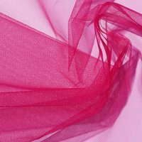 Tissu tulle uni fushia - Mondial Tissus