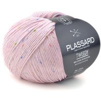 Pelote de fil à tricoter Tweedy rose pâle 175m - Plassard - Plassard - Mondial Tissus