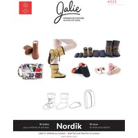 Patron Jalie 4025 Nordik Botillon et pantoufle matelassée avec sac de transport pour enfant et adulte - Jalie - Mondial Tissus