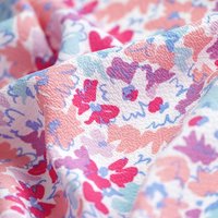 Tissu crêpe poly Fleur flou multicolore - MT - Mondial Tissus