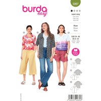 Patron burda 5997 - blouse manches raglan 34-48 (fr - Burda - Mondial Tissus