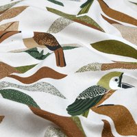 Toile polycoton imprimée nature kaki - Mondial Tissus