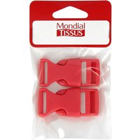 Boucles à ouverture rapide rouges en plastique 20 mm - MT - Mondial Tissus