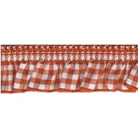 Ruban élastique froncé vichy rouge blanc 20 mm - Mondial Tissus