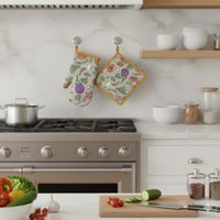 Gant et manique nouveaux légumes multicolore - MT - Mondial Tissus