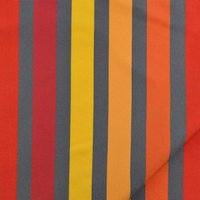 Toile transat à rayures orange et gris 44 cm - Mondial Tissus