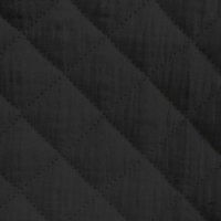 Tissu Double gaze gaufrée matelassée épaisse noire - Mondial Tissus