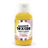 Peinture textile jaune d'or pot 50mL - Origine France - Graine Créative - Mondial Tissus