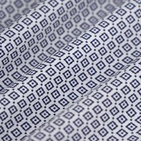 Tissu jersey coton Baklava marine blanc - Mondial Tissus