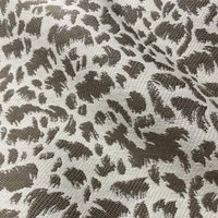 Tissu jacquard fleuri léopard marron - Linder - Mondial Tissus