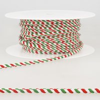 Cordon lacet tricolore 4mm Italie - Mondial Tissus