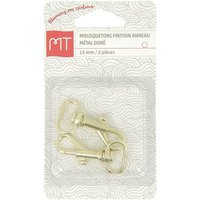 Mousquetons or finition anneau 15 mm - MT - Mondial Tissus