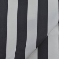 Toile transat à rayures blanc et gris anthracite 44 cm - Mondial Tissus