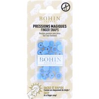 Boutons pressions magiques 9mm bleu ciel x8 - Bohin - Mondial Tissus