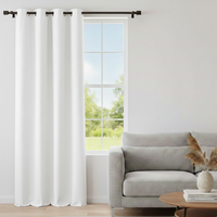 Rideau crinkle blanc 140x250cm - MT - Mondial Tissus