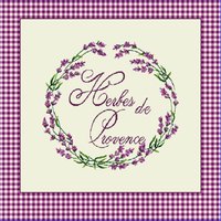 Carré de tissu jacquard herbes de provence vichy lavande 45 x 45 cm - Mondial Tissus