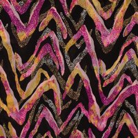 Tissu mesh imprimé zigzag fuchsia - Mondial Tissus