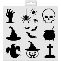 Pochoir de décoration Halloween 20x20 cm - Aladine - Mondial Tissus
