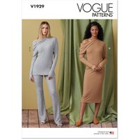 Patron Vogue 1929Y5 - haut et robe amples du 46 au 54 - Vogue - Mondial Tissus