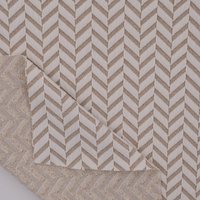 Maille jacquard maillot bain chevron texturé écru beige doré - Origine France - Mondial Tissus