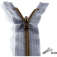 Fermeture jeans 5 mm - 8 cm Jeans - MT - Mondial Tissus