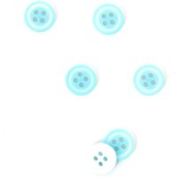 Boutons bleu clair et blancs 10 mm - MT - Mondial Tissus
