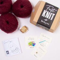 Kit DIY tricot - Fast Knit snood Pipper pourpre or sans aiguilles - Tricotez-moi - Mondial Tissus