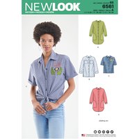 Patron New Look 6561 - chemise boutonnée - Newlook - Mondial Tissus