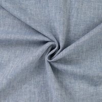 Tissu coton lin chevron chiné bleu - Mondial Tissus