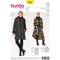 Patron burda 6462 manteau - Burda - Mondial Tissus