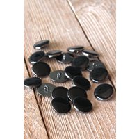 Lot de 2 boutons chic noir et argenté 20 mm - Eglantine et Zoé - Mondial Tissus