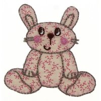 Écusson thermocollant peluche lapin rose - Frou Frou - Mondial Tissus