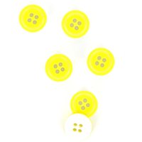 Boutons jaunes et blancs 14 mm - MT - Mondial Tissus