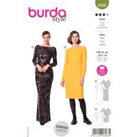 Patron Burda 6068 - robe de soirée ajustée femme - Burda - Mondial Tissus