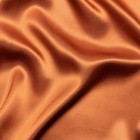 Tissu satin de soie uni terracota - Mondial Tissus