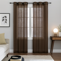 Voilage Espaon taupe 140 x 240 cm - MT - Mondial Tissus